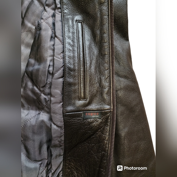 ROGUE PURE LEATHER HEAVY JACKET SZ L - Picture 2 of 10
